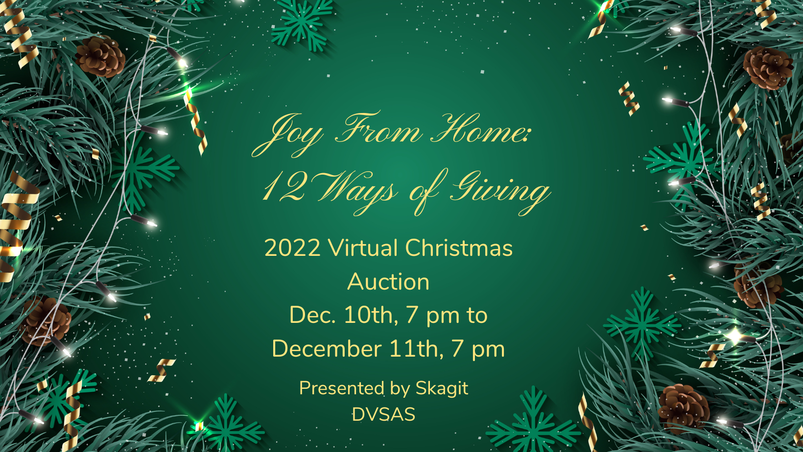 Join Skagit DVSAS for its virtual Christmas Auction and bring joy to survivors of abuse